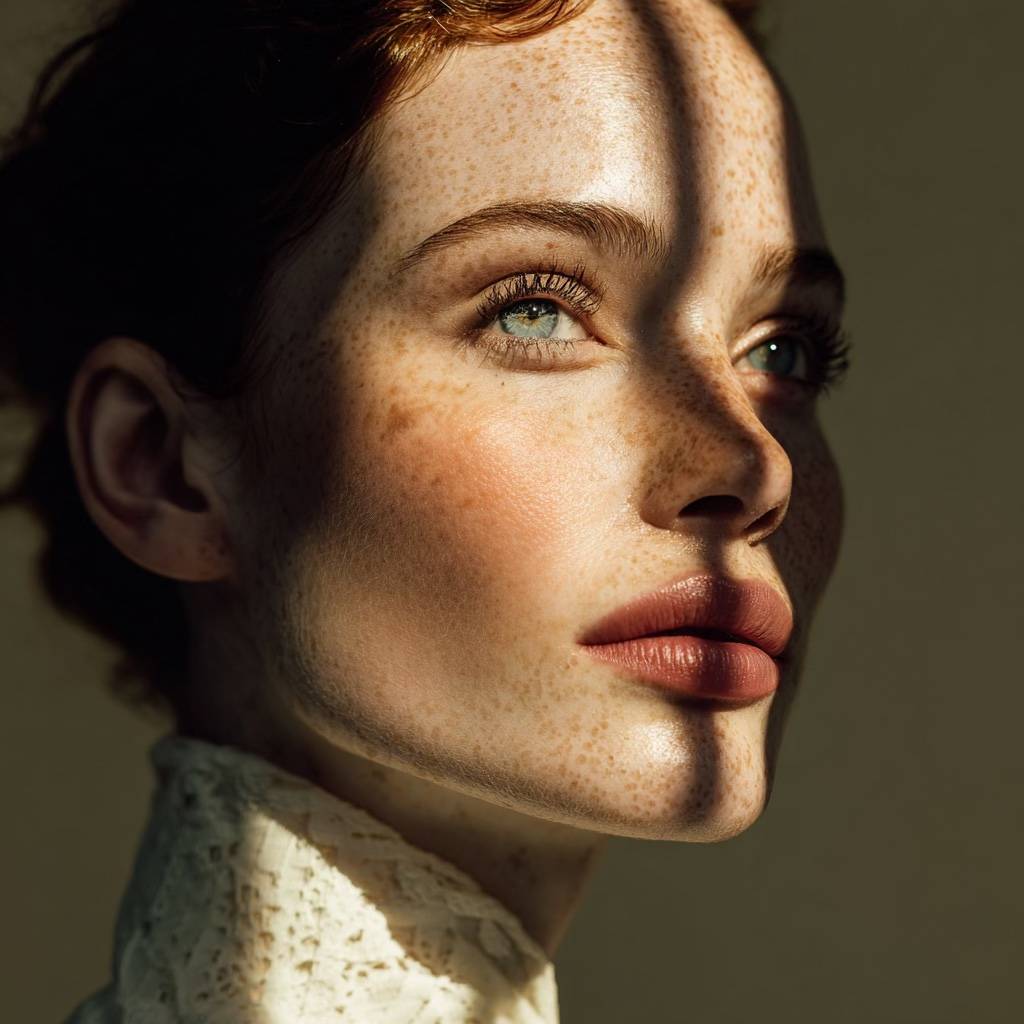 Profile portrait highlighting soft pigmentation and radiant complexion, captured in Beverly Hills for Beverly Wilshire Aesthetics — representing precision treatment of discoloration with Lumecca IPL.