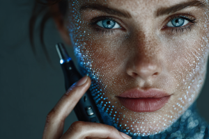 macro shot detailing the precision micro-injuries to skin to activate the cascade healing for skin rejuvenation with Microneedling in Beverly Hills