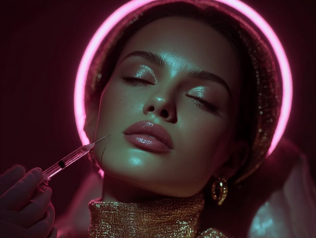 Patient receiving dermal filler injection at Beverly Wilshire Aesthetics in Beverly Hills, performed with MD-led precision for natural facial balance and contour refinement.