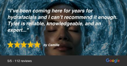 Google Review image featuring HydraFacial longtime client at Beverly Wilshire Aesthetics