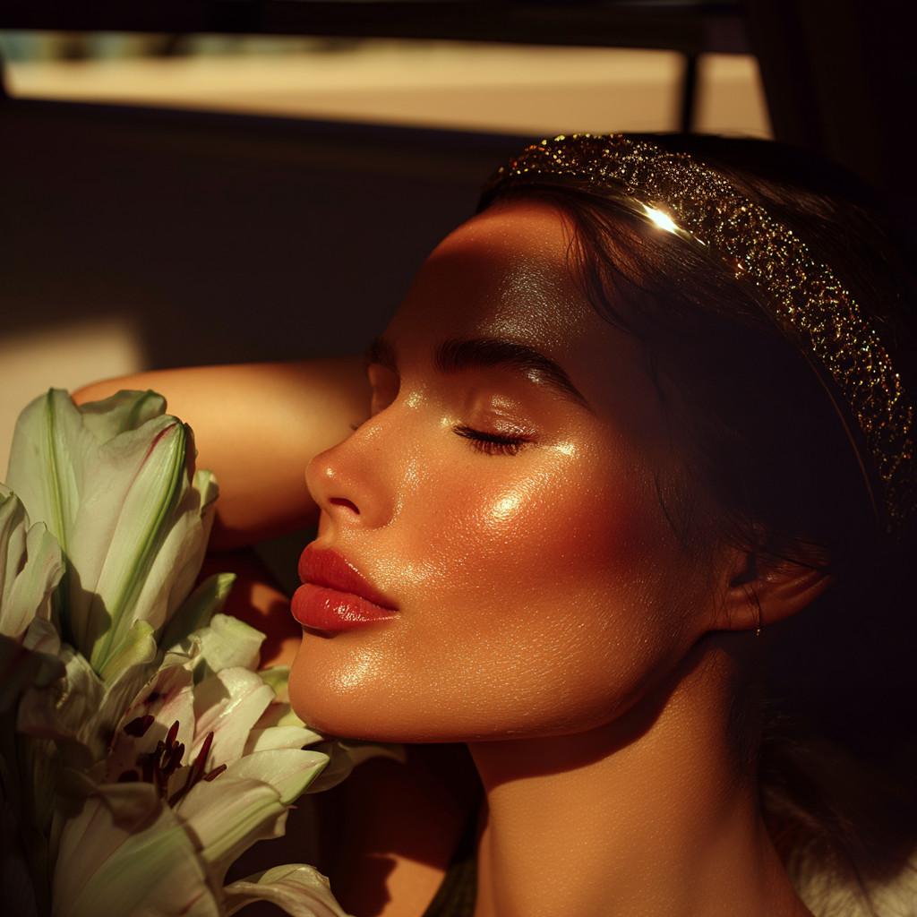 Radiant woman with luminous, glass-like skin after a professional chemical peel at Beverly Wilshire Aesthetics in Beverly Hills